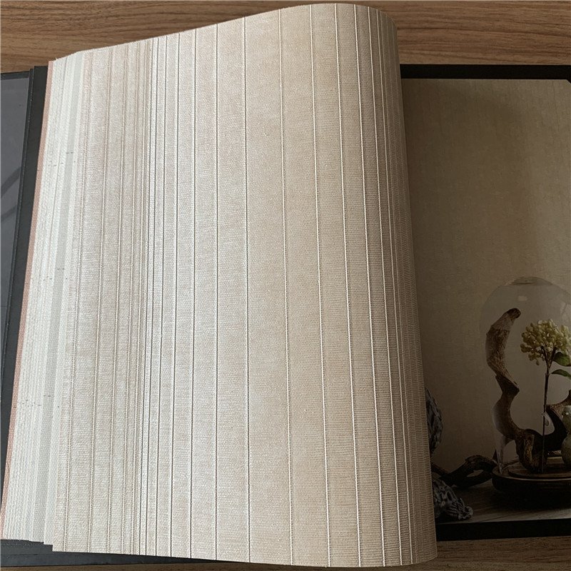 Element Bamboo Wave Texture Fabric Vinyl Wallcovering Wallpaper For Commercial Decor