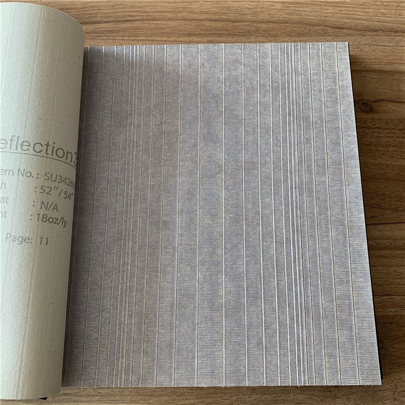 Element Bamboo Wave Texture Fabric Vinyl Wallcovering Wallpaper For Commercial Decor