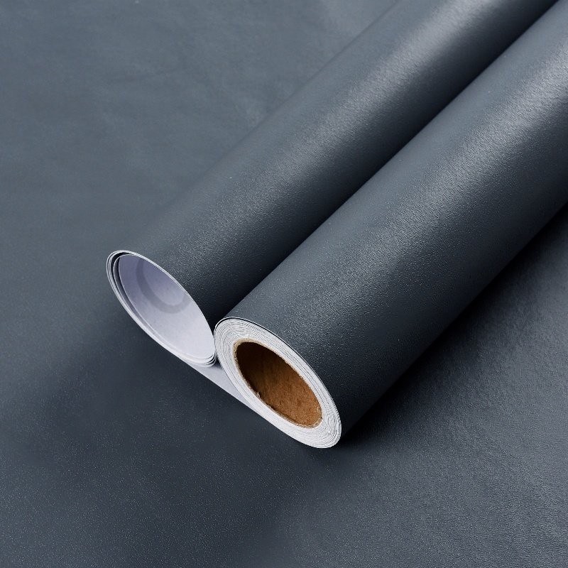 Sample For Free European White Elegant Wholesale Thick Textured Self Adhesive 3D Plain PVC Vinyl Wallpaper For TV Cabinet