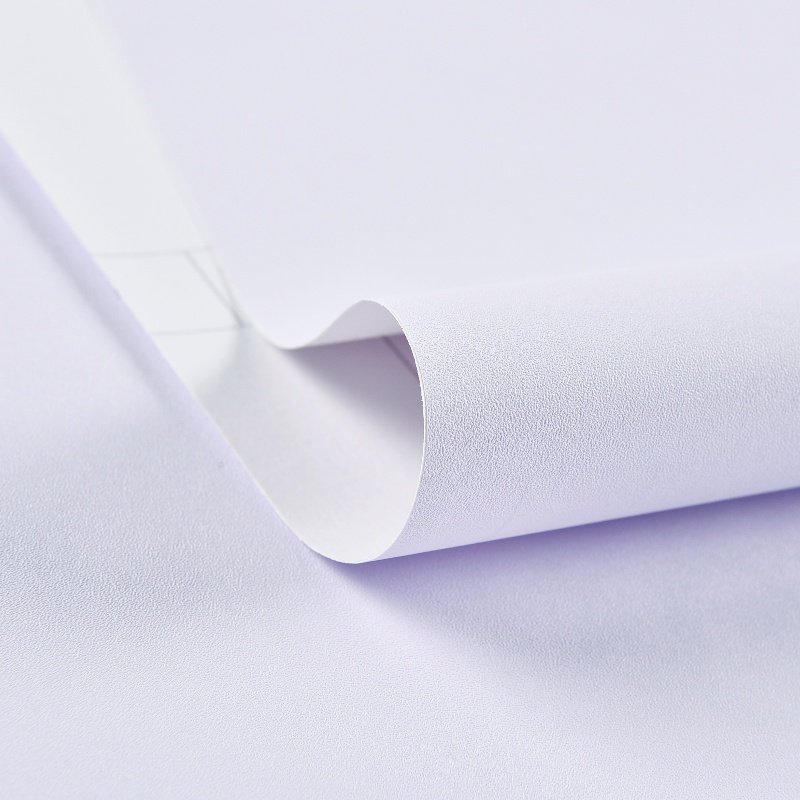 Sample For Free European White Elegant Wholesale Thick Textured Self Adhesive 3D Plain PVC Vinyl Wallpaper For TV Cabinet
