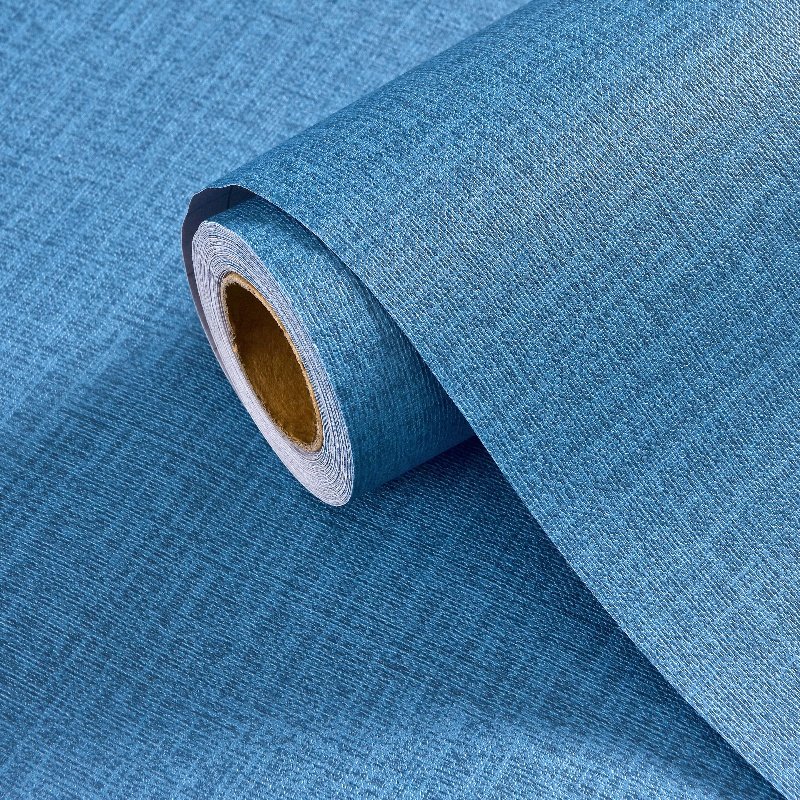 Burlap Wallpaper Rolls Waterproof Mould-proof Self-adhesive Stickers Living Room Bedroom TV Background Interior Wall Stickers