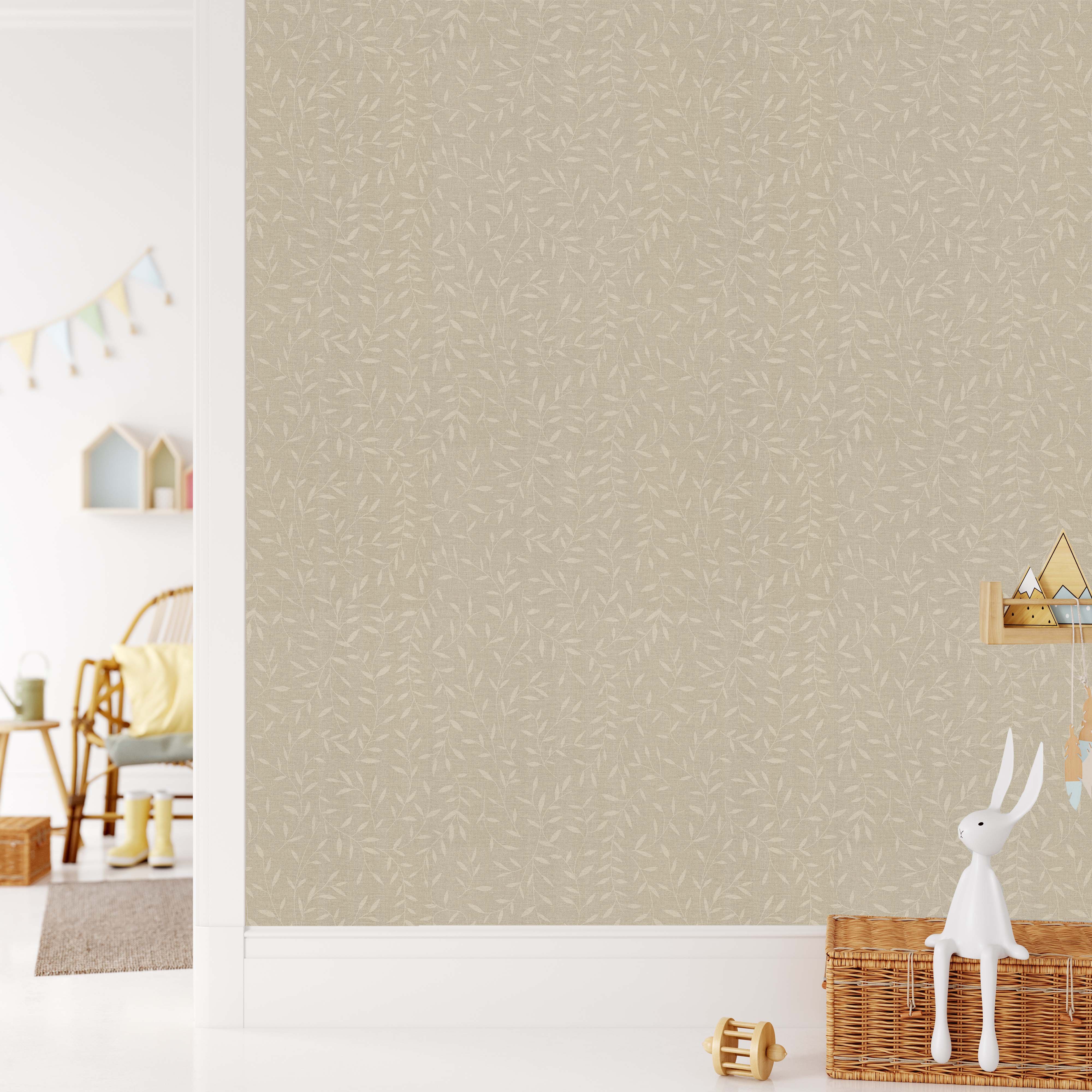 !!! SALE !!! Green Leaf Nature Plain Style PVC Wallpaper Japanese Zen Style Bedroom vinyl PVC Wallcoverings