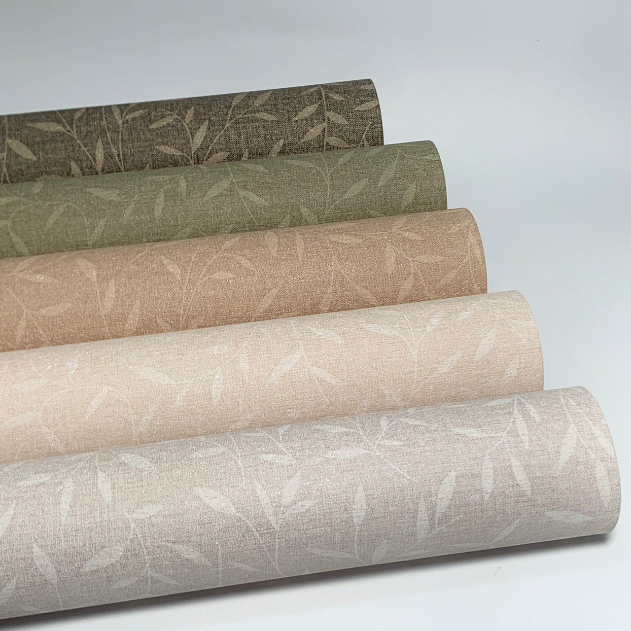 !!! SALE !!! Green Leaf Nature Plain Style PVC Wallpaper Japanese Zen Style Bedroom vinyl PVC Wallcoverings