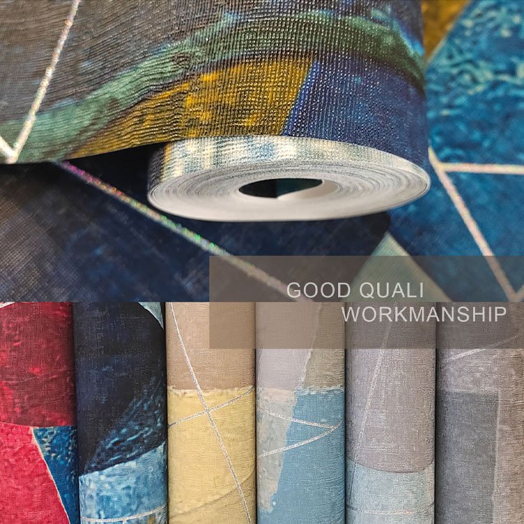 Wholesale Customized 3d Wallpaper Rolls Geometric Best Wallpaper for Home Walls Floral Pvc Wall Paper Waterproof Wallpaper