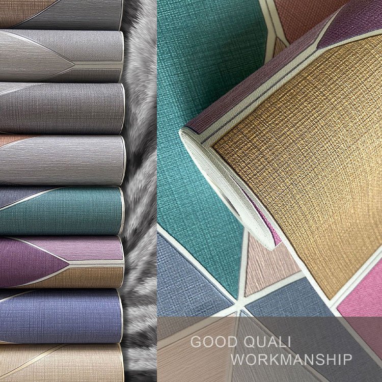 Wholesale Customized 3d Wallpaper Rolls Geometric Best Wallpaper for Home Walls Floral Pvc Wall Paper Waterproof Wallpaper