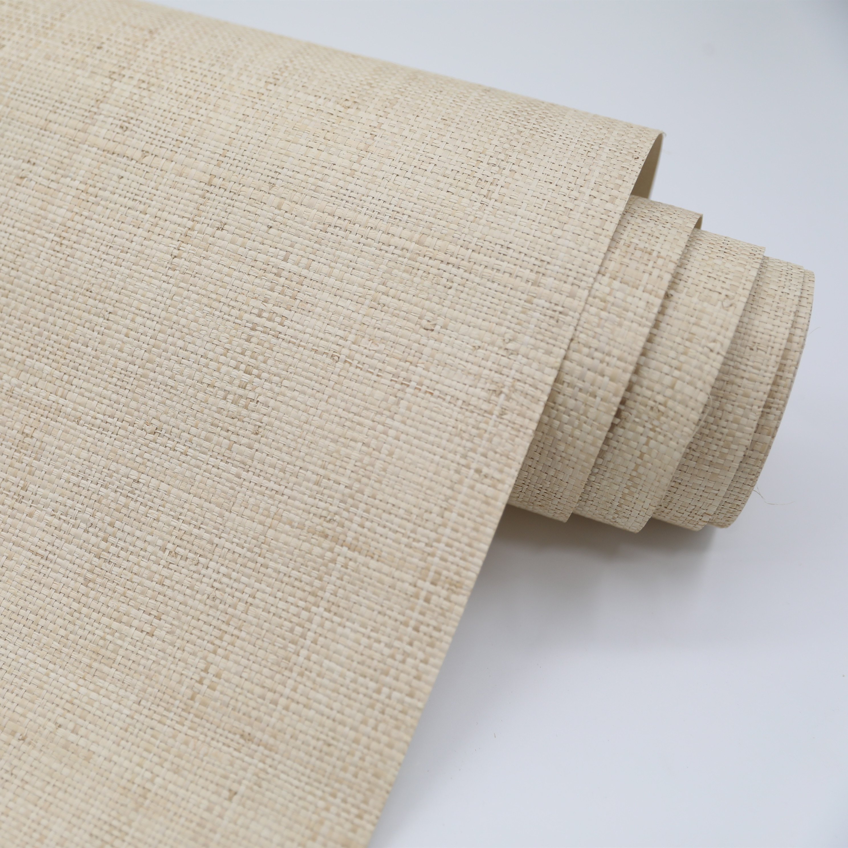 Mywind New Design Light Color Natural Material Raffia Fabric Wallpaper Roll For Home Hotel Decor Walls Wallcoverings