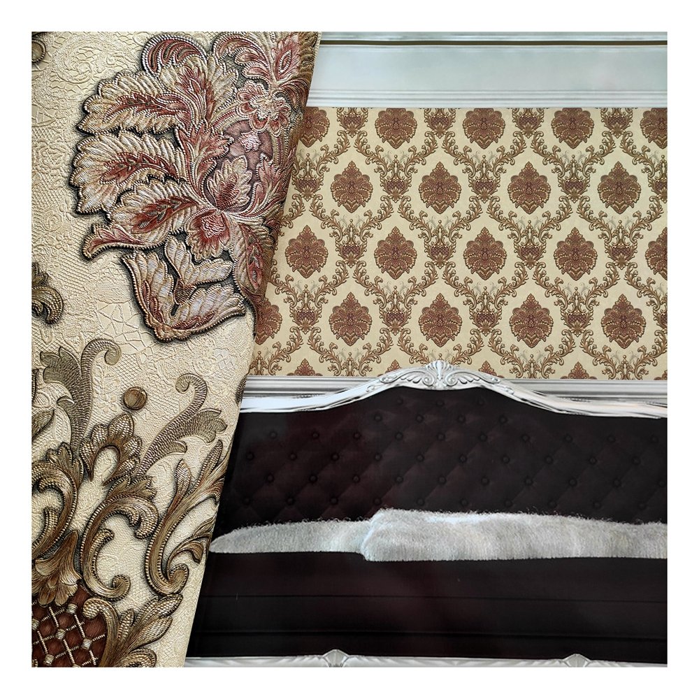 made in china new designs 106 wallpaper home decor 3d damask flower 1.06 wallpapers