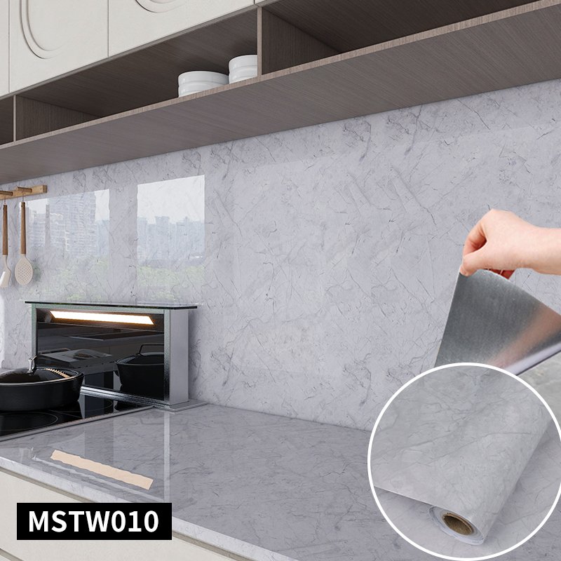 Hot selling marble wallpaper peel and stick vinyl wallpaper home interior decoration marble kitchen wall tile stickers