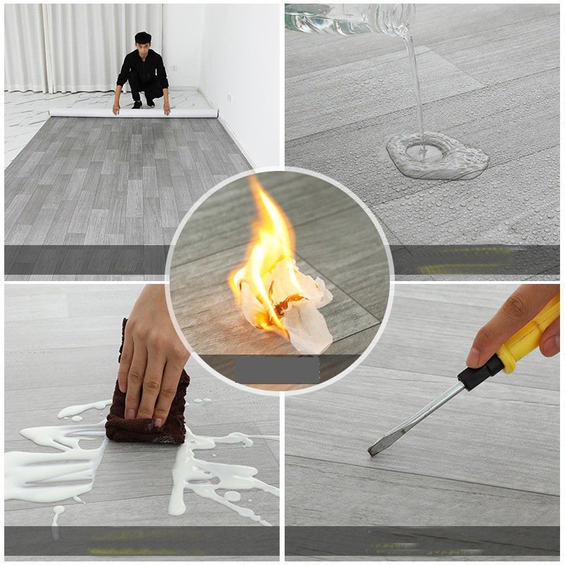 pvc cement floor leather mats floor stickers thickened watertight plastic carpets vinyl flooring rolls garage tiles buy