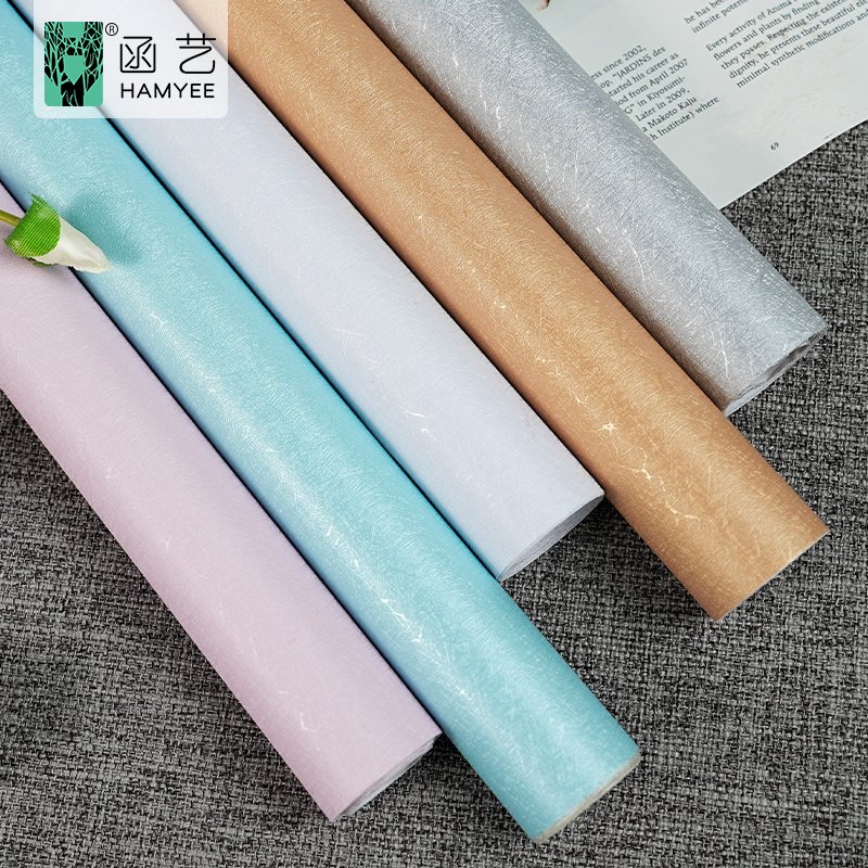 Peel and stick wallpaper orange color vinyl contact paper rolls adhesive silk wall paper