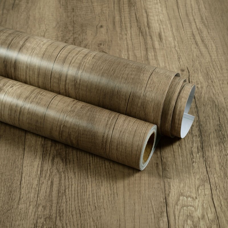 Yellow Teak Style Removable Washable Decorative Wallpaper Easily Sticky Armoire And Stovetop Table Furniture Protector