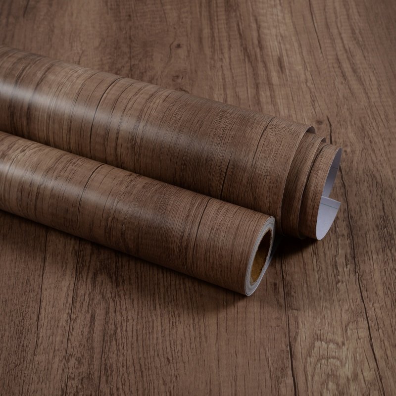 Yellow Teak Style Removable Washable Decorative Wallpaper Easily Sticky Armoire And Stovetop Table Furniture Protector