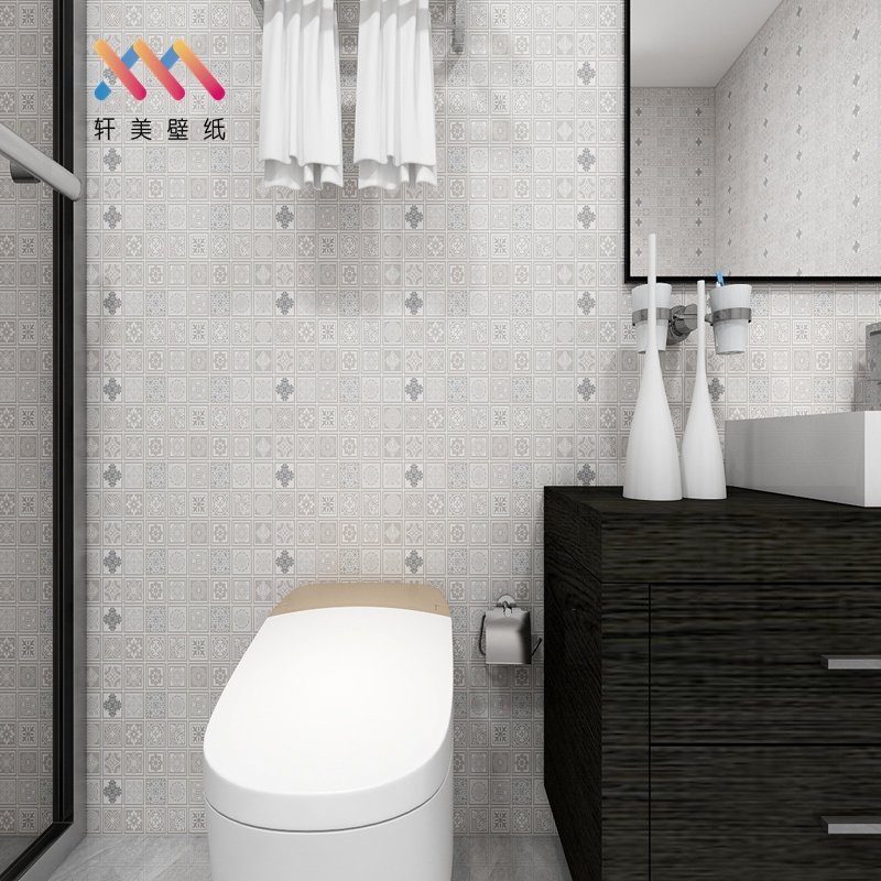 Waterproof mosaic style 3d wallpaper for bathroom self-adhesive vinyl kitchen wallpaper sticker