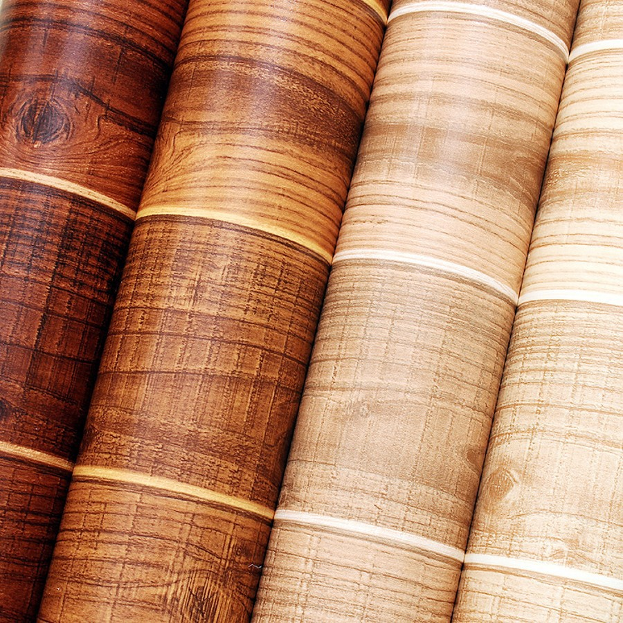 3d wooden grain wall paper pvc cork wood grain wallpapers High-grade alternative wood wallpaper