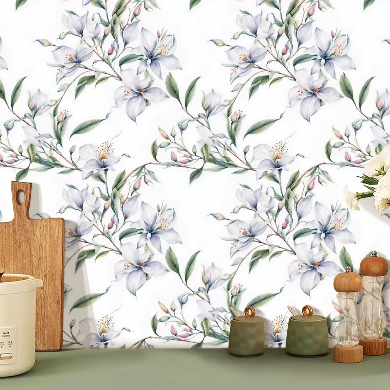 Bedroom Seamless Wall Covering Flower Living Room Tv Background Wallpaper American 3d Relief Retro Pastoral Peony Wallpaper