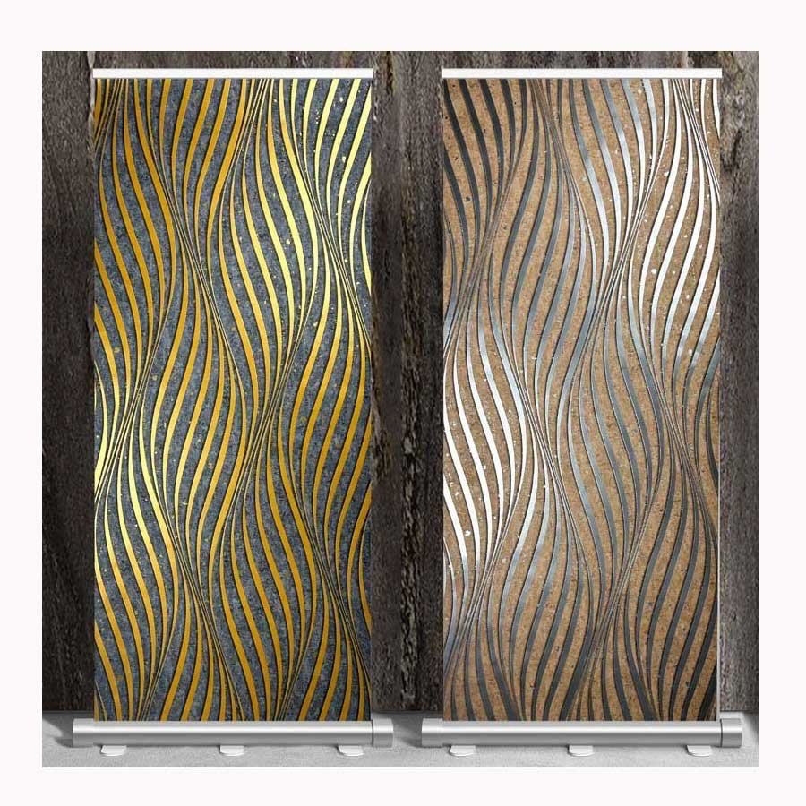 High Quality White and Gold Embossed Texured Vinyl Hotel Decoration Wallpaper