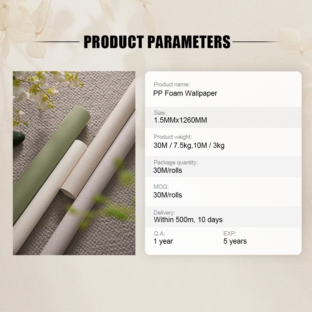 TIANAN PP 3D Foam Wallpaper Sound Insulation Wallpapers Thermal Insulation Wallcovering Decorative Wall Paper Rolls DIY