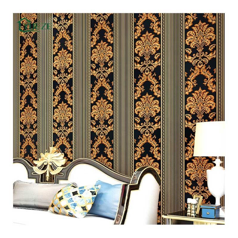 High Quality Modern 3D Silver Damask Wallpaper Luxury Non-Woven Suede PVC Wall Coating Home Decor Wallcovering