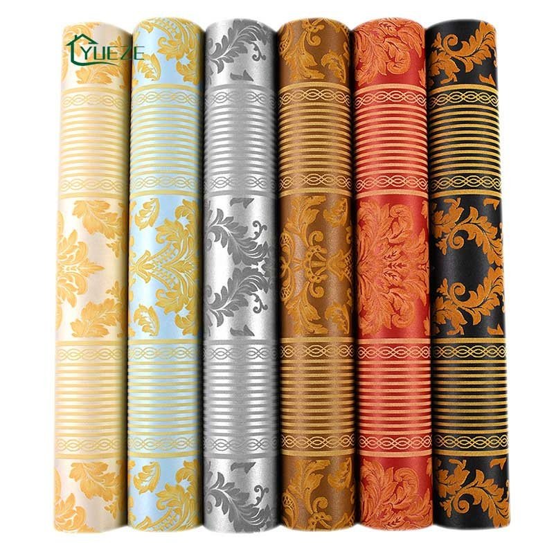 High Quality Modern 3D Silver Damask Wallpaper Luxury Non-Woven Suede PVC Wall Coating Home Decor Wallcovering