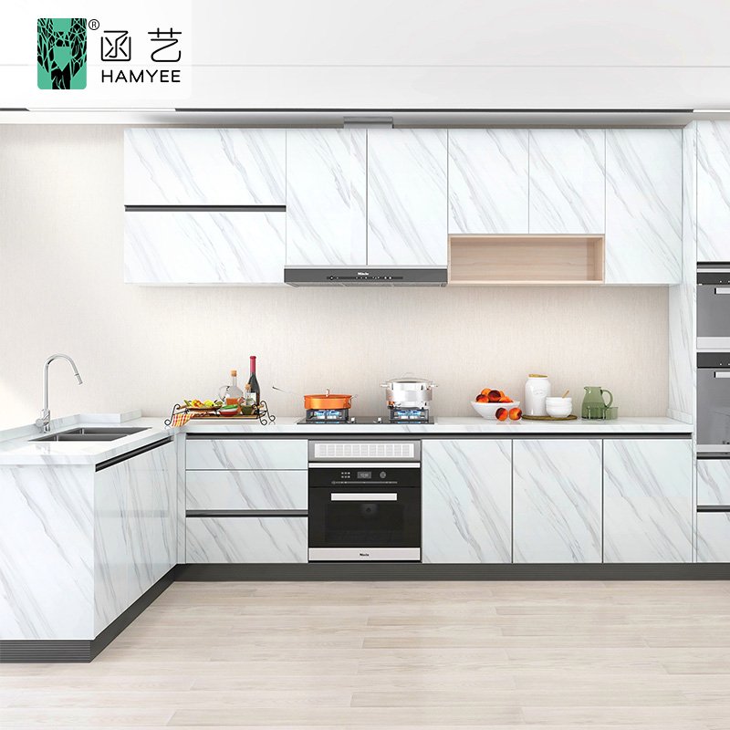 Papier Peint Autocollant Pvc Marbre 60cm Peel And Stick Marble Wallpaper for Home Decoration