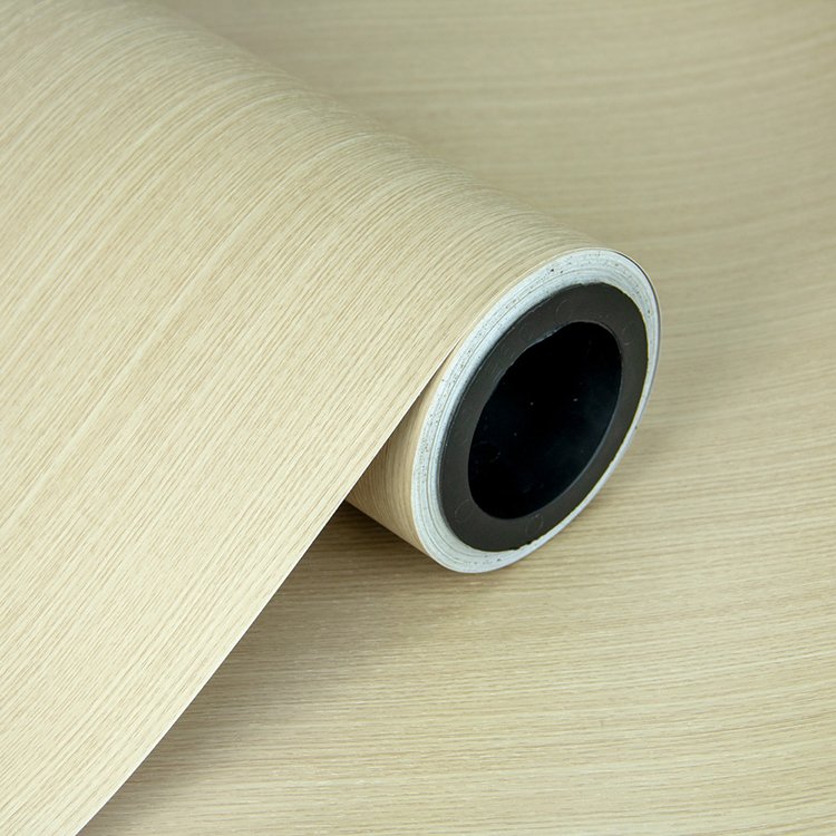 Wood Texture Self-Adhesive Wall Paper Roll Factory decorative plywood pvc film vacuum press for furniture