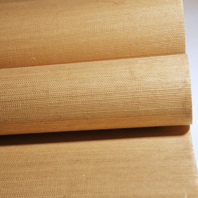 Free Sample MYWIND Wallcovering Honey Brown Natural Grasscloth Wallpaper Sisal Textured Wall Paper For Interior decoration
