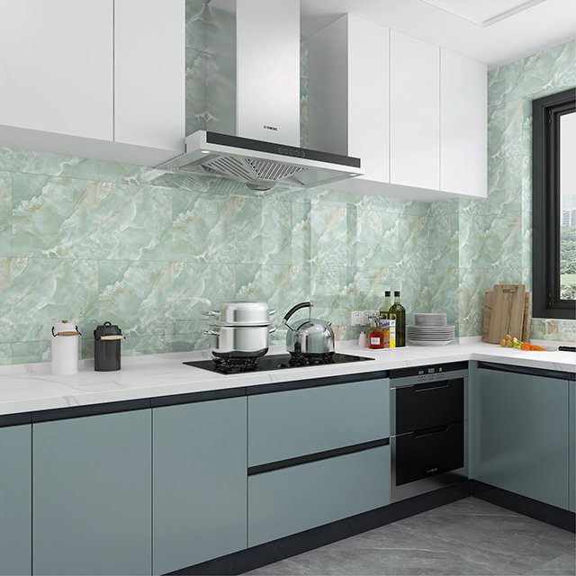 self adhesive wallpaper roll paper blue marble tile bathroom kitchen self adhesive diy wall tiles