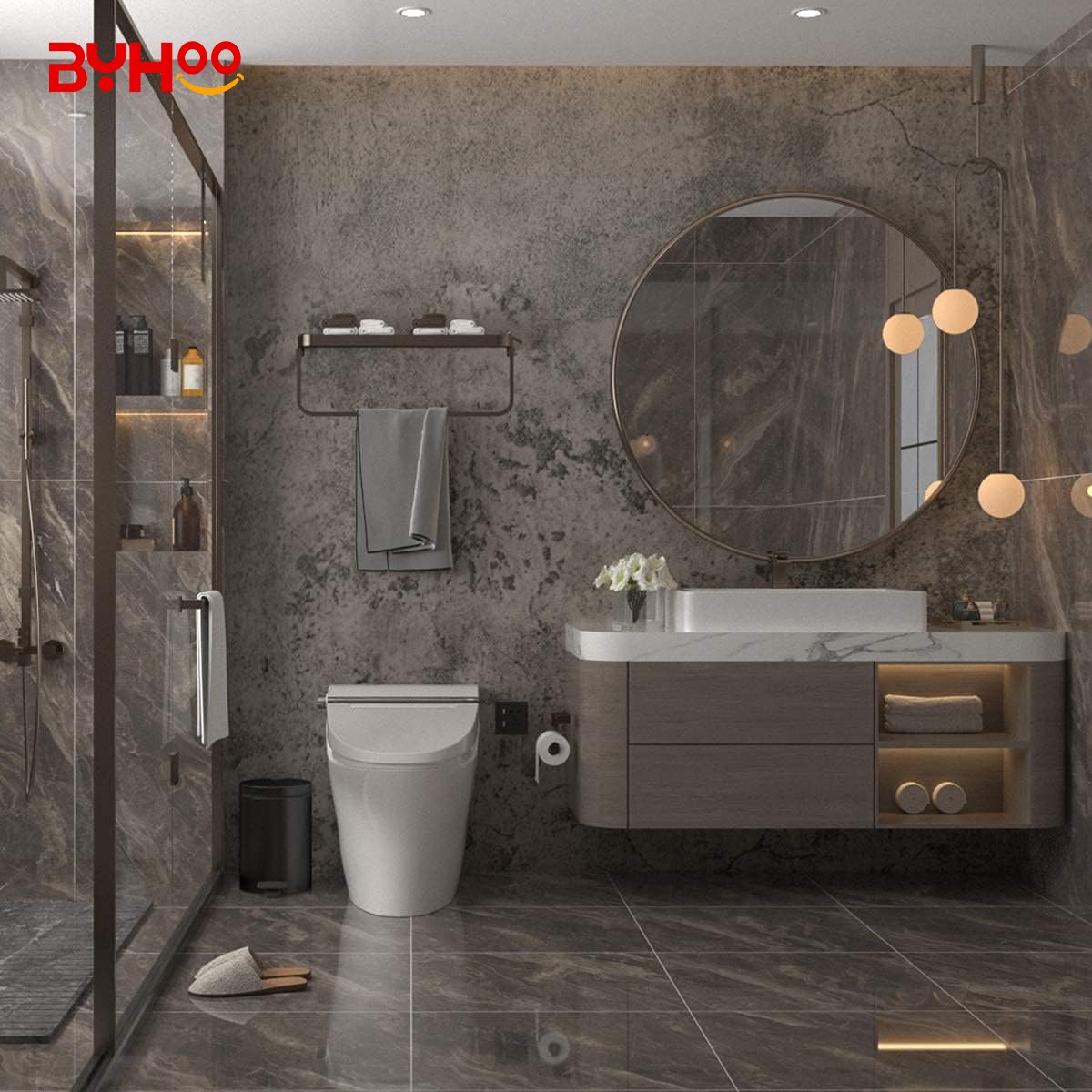 Wholesale Thick Concrete Wallpaper Roll Peel and Stick PVC Waterproof PVC Self Adhesive Cement Sticker for Wall