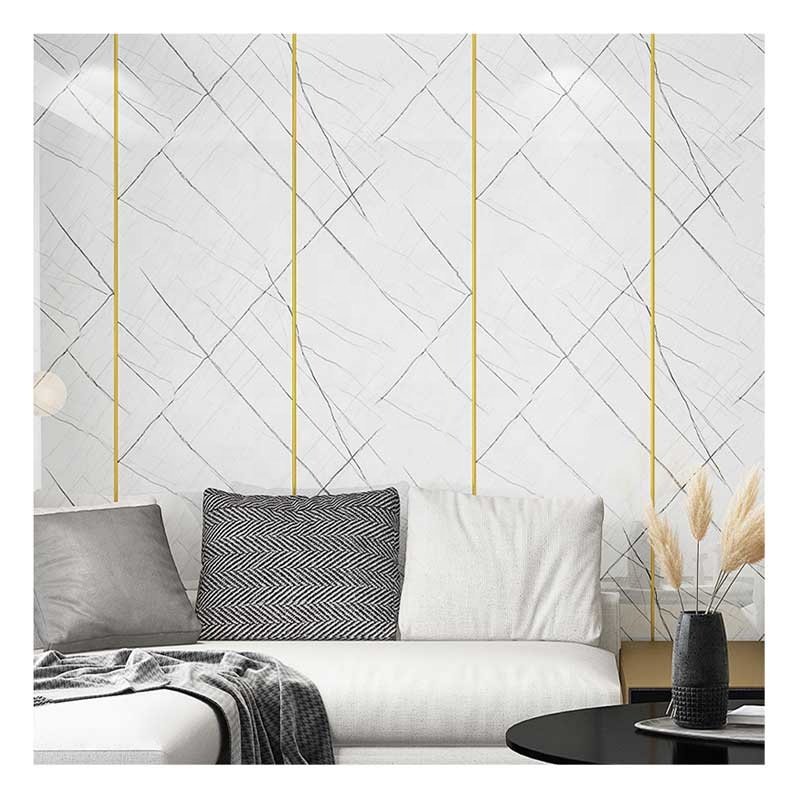 Peel and Stick Foam Wallpaper Roll Marble 3D Waterproof Self-adhesive Tile for Interior Living Room Wall Decor Wallpaper Sticker