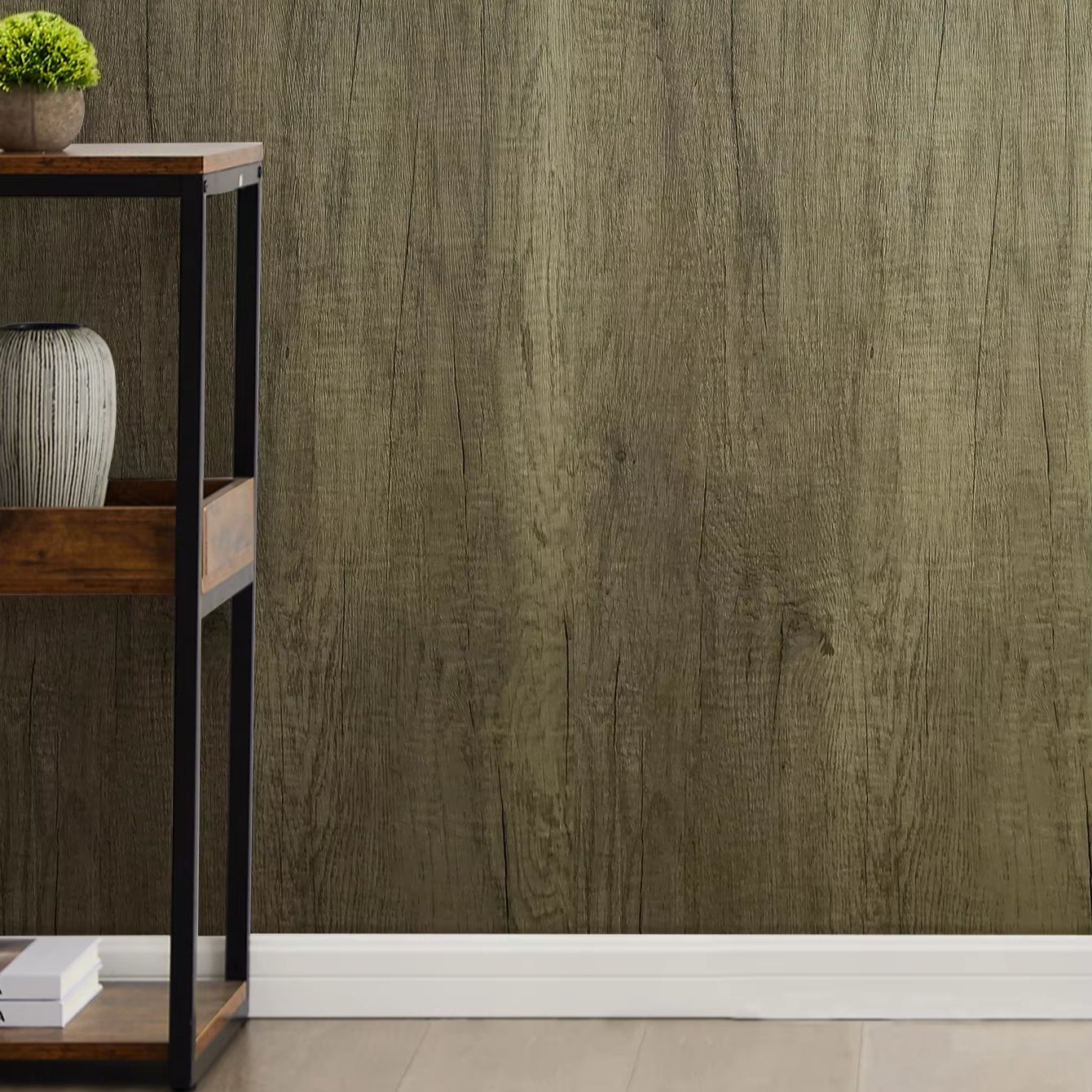 Self adhesive, easy to wipe, waterproof, retro light coffee oak grain background decorative wallpaper, home wallpaper
