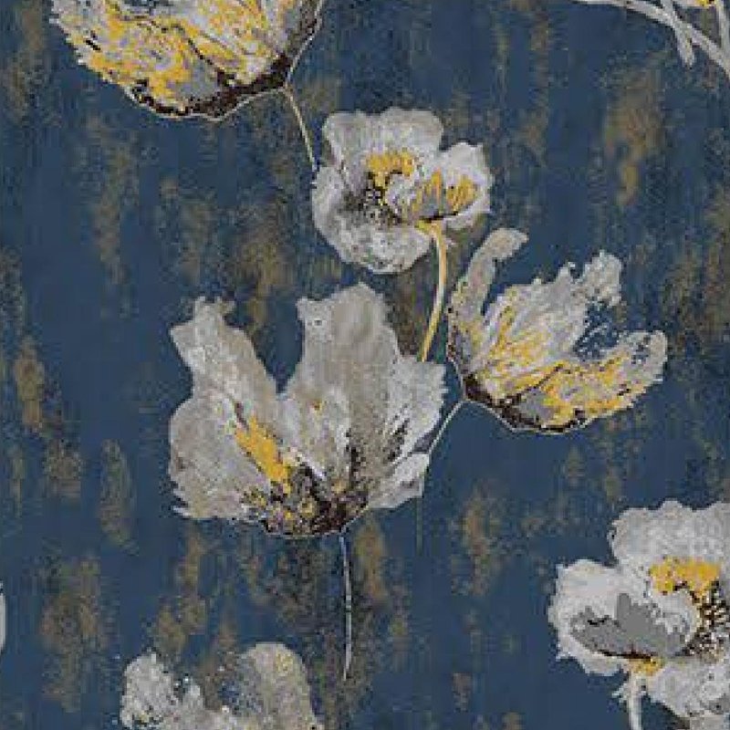 Abstract lotus brushing water Self adhesive non woven wallpaper