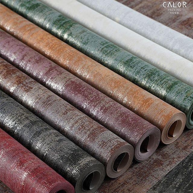 CALOR New Bronze Paper Flower Wrapping Material Paper Christmas Wallpaper Rolls