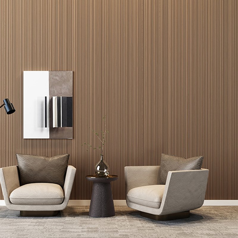 PVC wallpaper interior decoration hotel modern white striped wallpaper simple Vinyl black wall paper factories