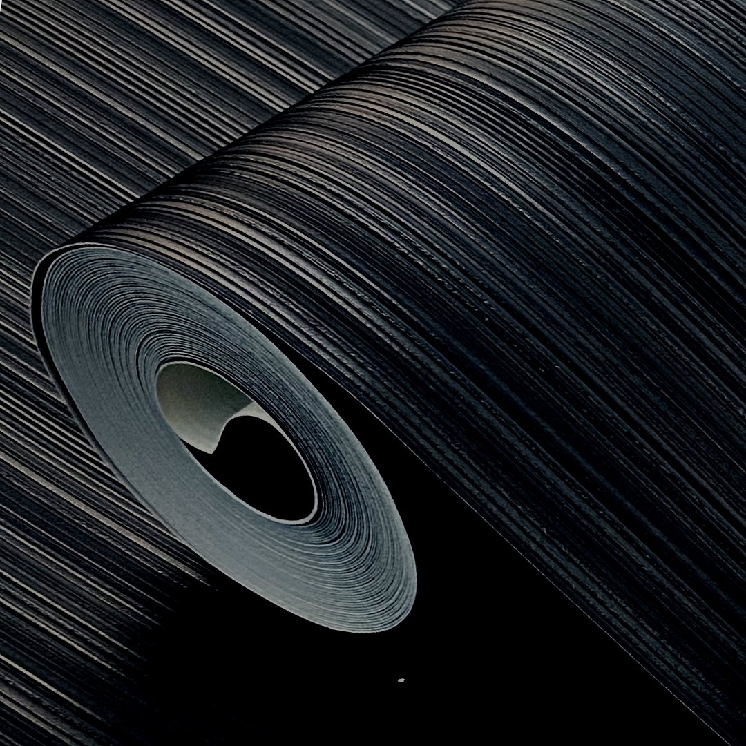 PVC wallpaper interior decoration hotel modern white striped wallpaper simple Vinyl black wall paper factories