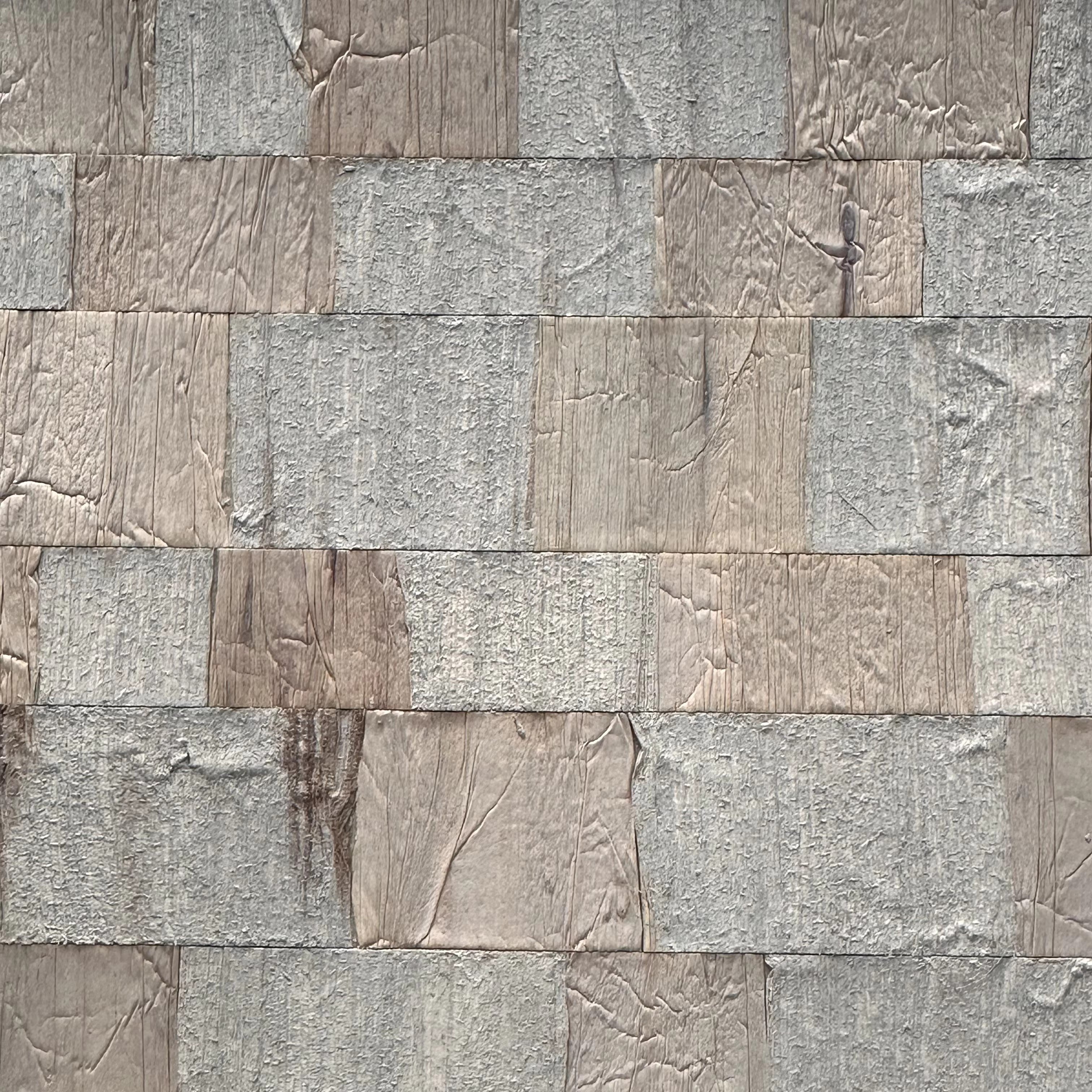 Factory Price Eco-Friendly Natural Material Collage Water Hyacinth Grasscloth Wallpaper For Home Decoration