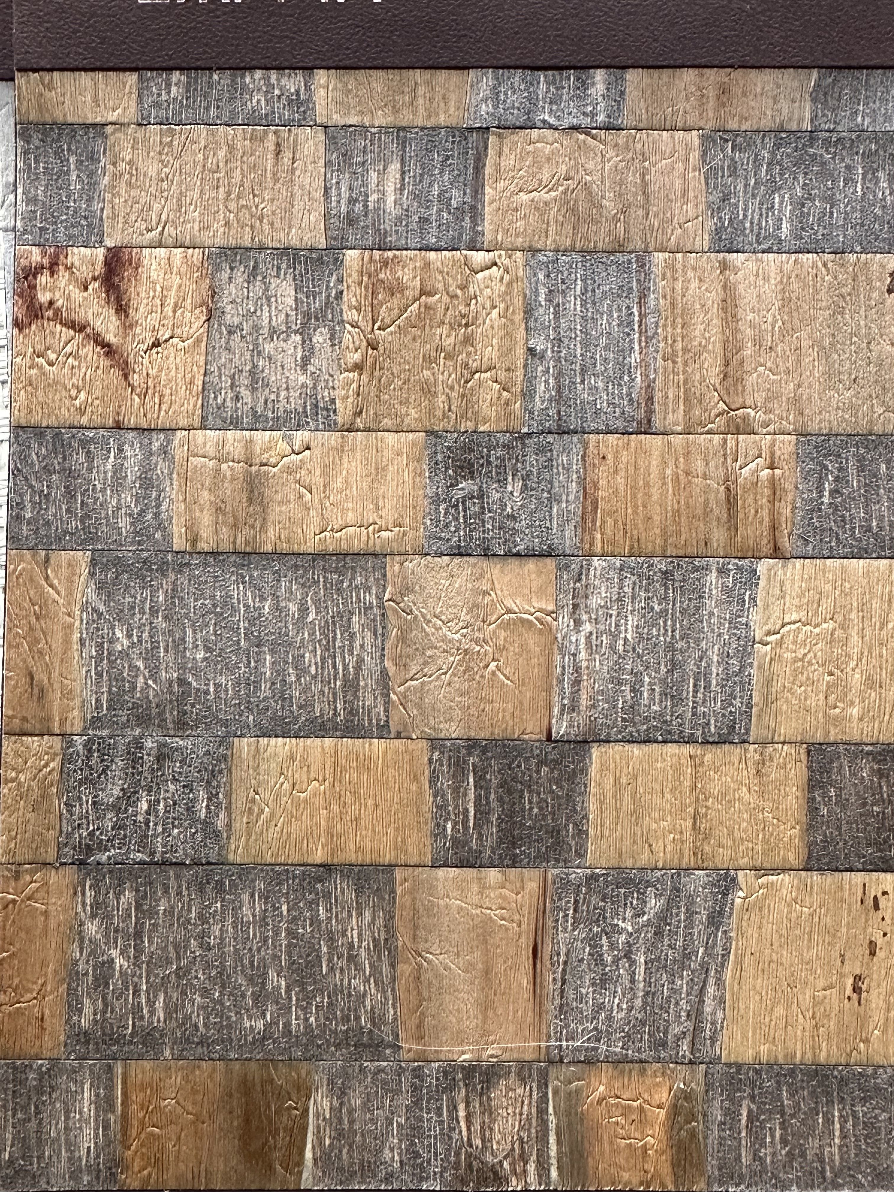 Factory Price Eco-Friendly Natural Material Collage Water Hyacinth Grasscloth Wallpaper For Home Decoration