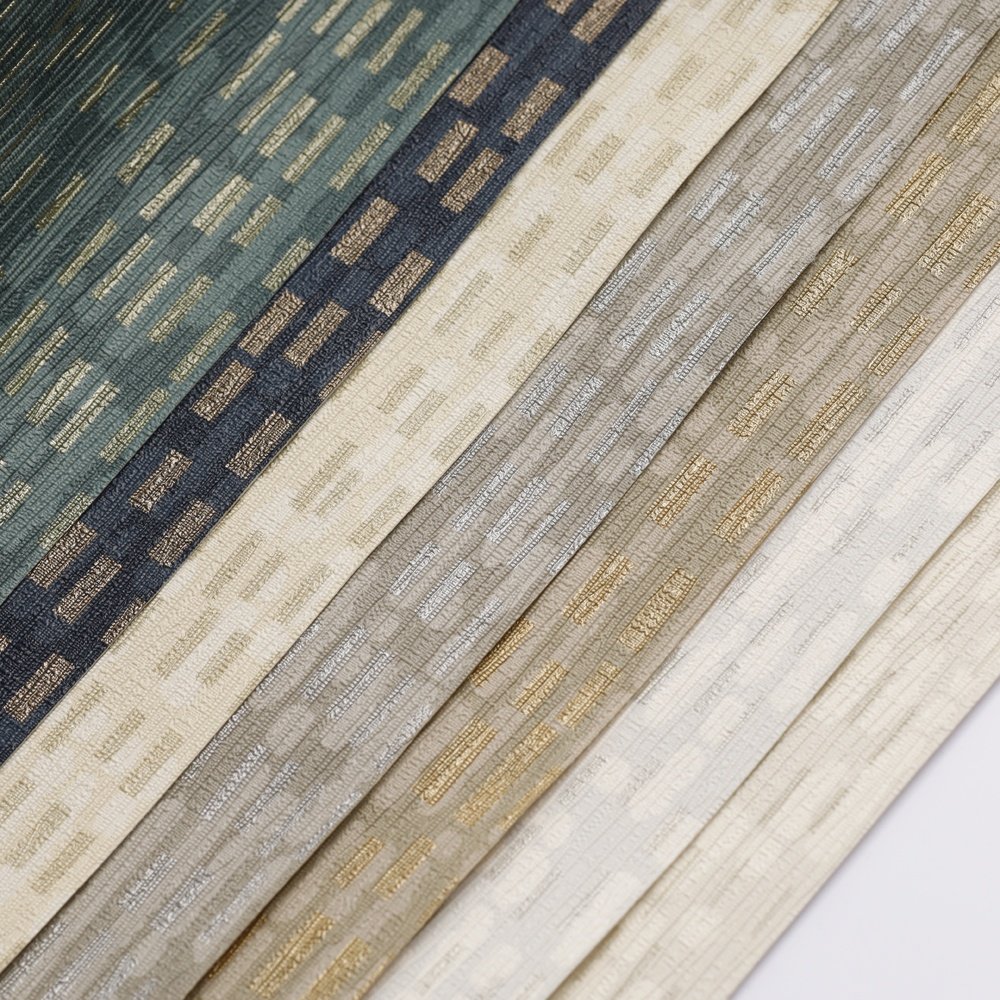 High Quality Traditional Fireproof Water-based ink Woven Fabric Wallpaper Soundproof Heat-Insulating Hotels Retail Stores