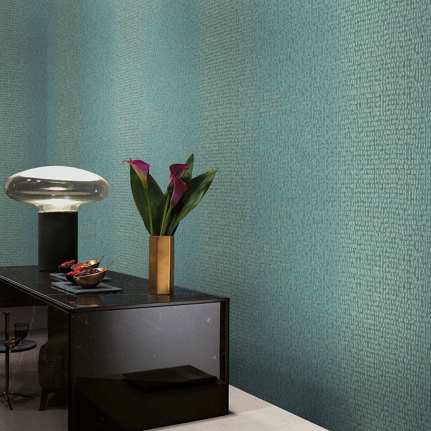 High Quality Traditional Fireproof Water-based ink Woven Fabric Wallpaper Soundproof Heat-Insulating Hotels Retail Stores