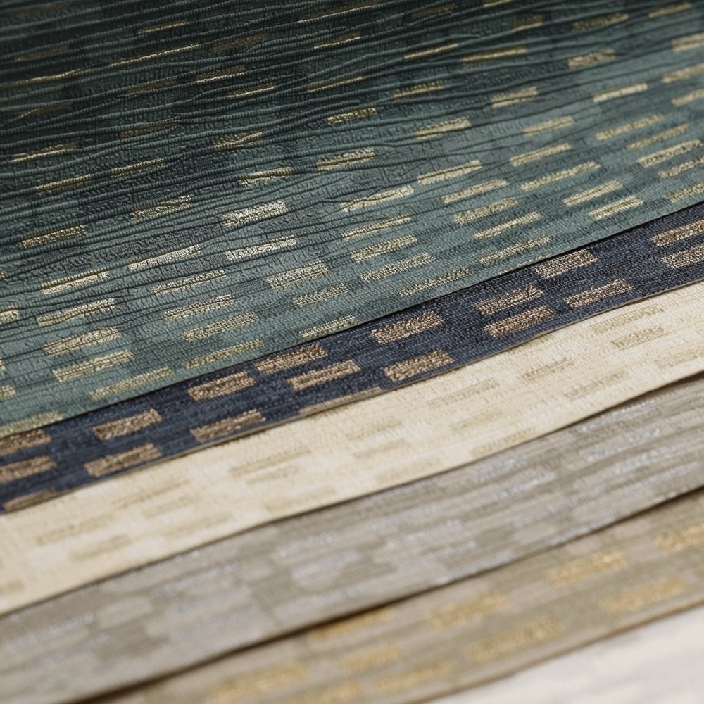 High Quality Traditional Fireproof Water-based ink Woven Fabric Wallpaper Soundproof Heat-Insulating Hotels Retail Stores