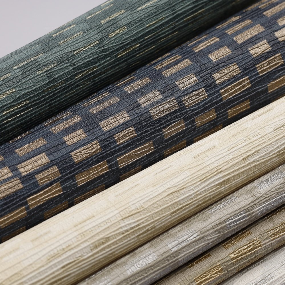 High Quality Traditional Fireproof Water-based ink Woven Fabric Wallpaper Soundproof Heat-Insulating Hotels Retail Stores
