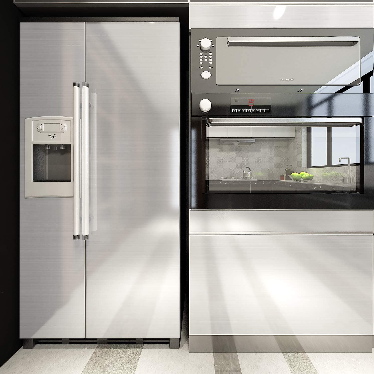 Hot selling Silver Metal Stainless Steel Contact Wall Paper for Refrigerator PVC Self Adhesive Decorative Vinyl Film