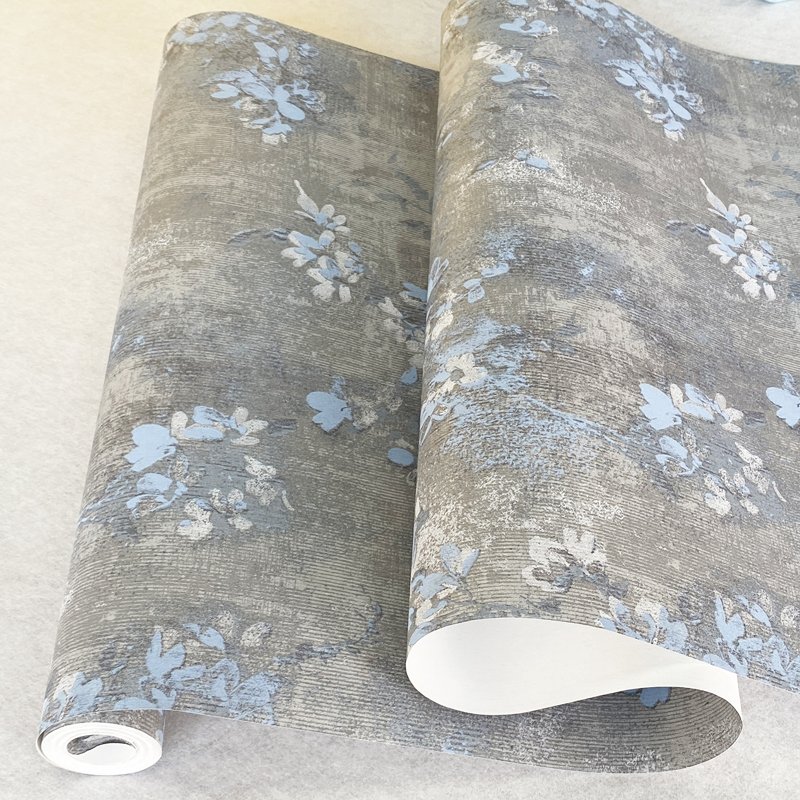 American retro style brushing water Self adhesive non woven wallpaper