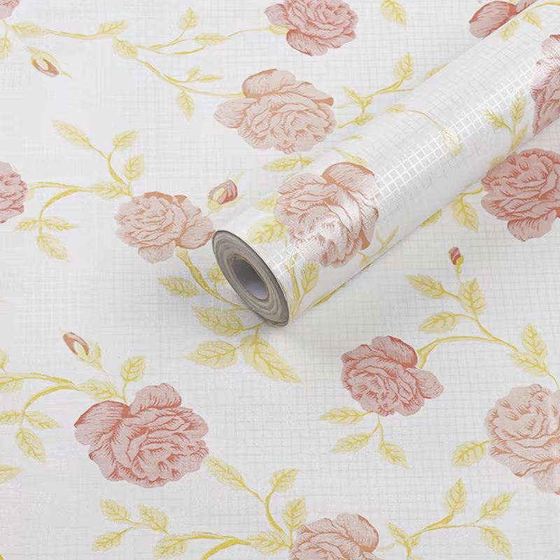 European flower country pink wall paper pvc 3d pastoral bedroom living room tv background home decoration wallpaper