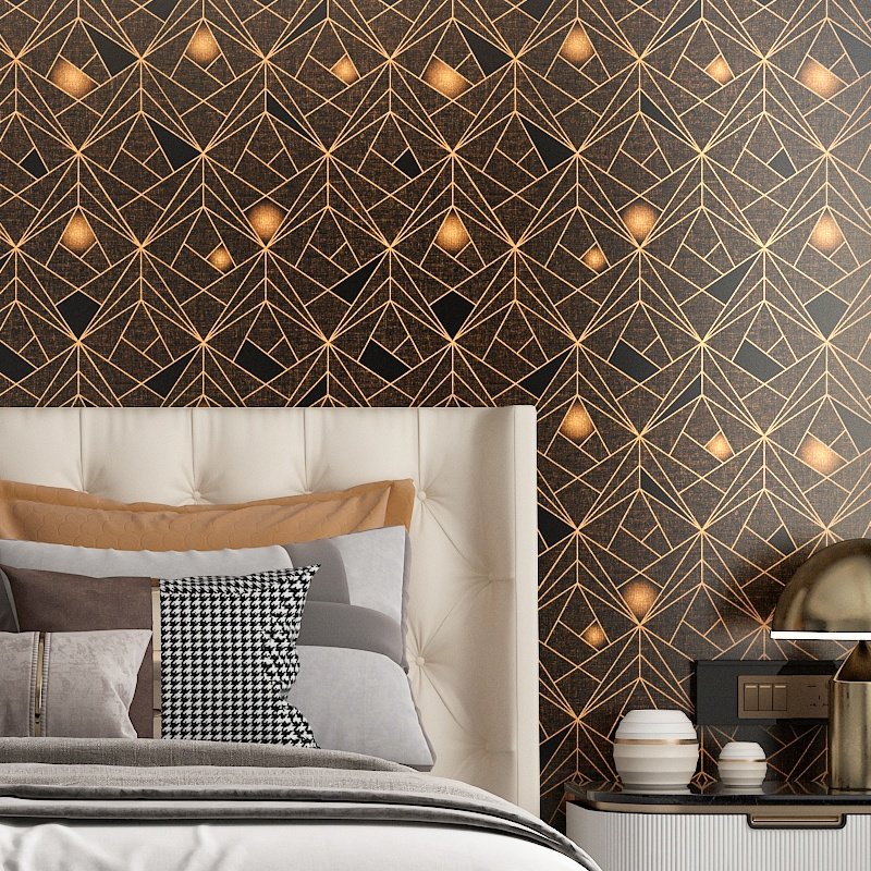 Modern Design 3D Wall Mural Texture Wallpaper Waterproof Cheap Wallpaper New Geometric Wallpaper PVC Removable Stripes & Plaid