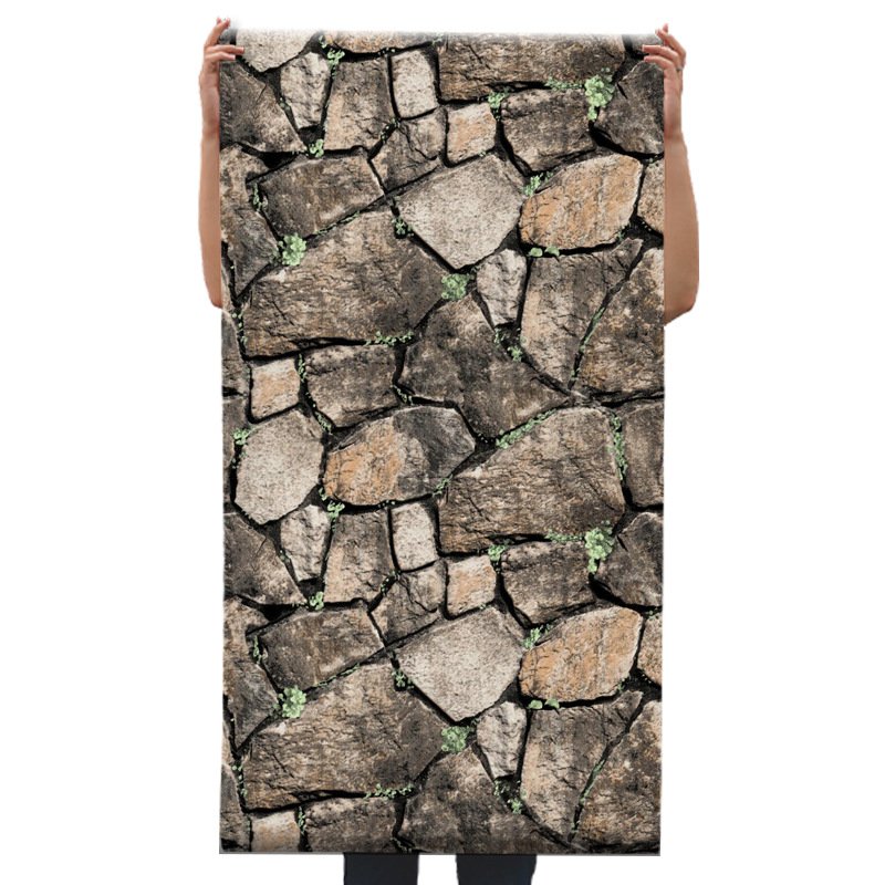 wallpaper rolls pvc 3d brick grain retro antique Industrial style stone wall panels texturized sticker home decoration 53cm*9.5m