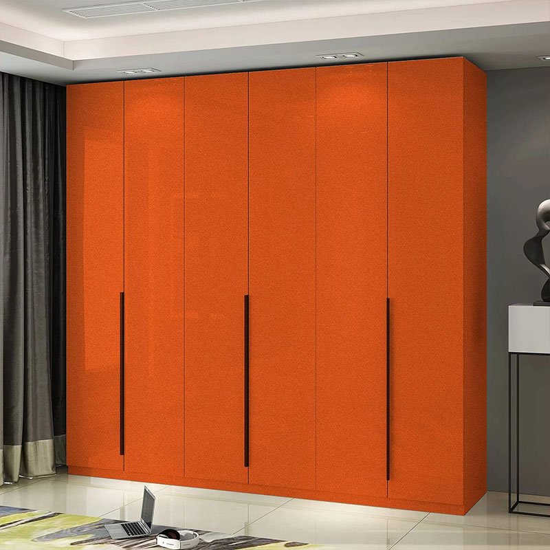 shiny solid orange color contact paper peel and stick waterproof glossy wallpaper self adhesive vinyl film roll for kitchen