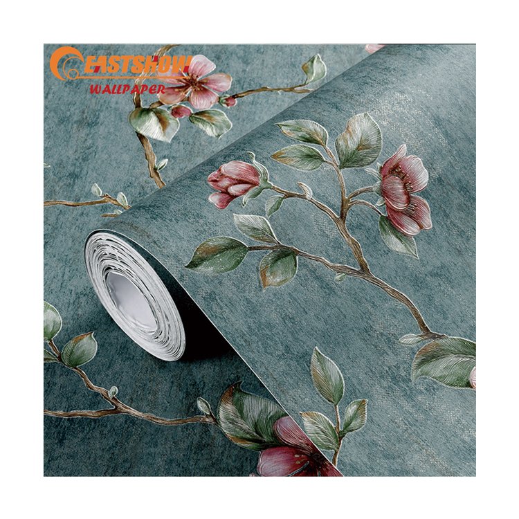 New arrival home decoration 3d flowers self-adhesive non woven wallpaper sticker