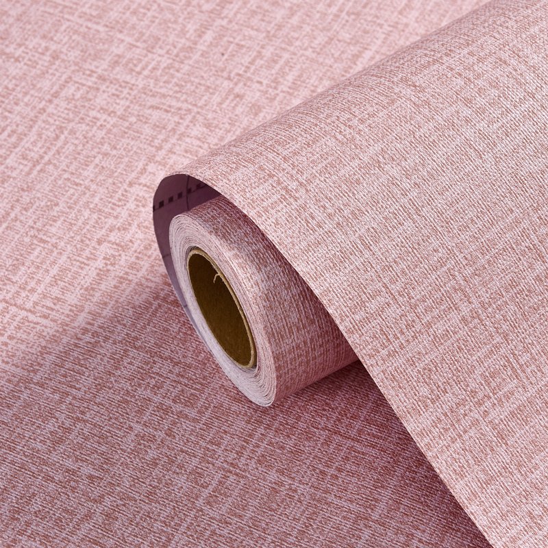 Moistureproof Waterproof Wallpaper Light Luxury Linen Cork Woven Wallpaper Wallcoverings For Hotel Home Bedroom Livingroom