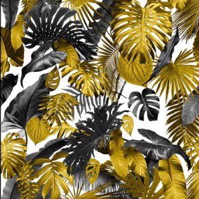 21inch Tropical 3d wallpaper peel and stick palm parrot beige white green orange leaves removable stick