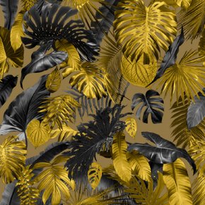 21inch Tropical 3d wallpaper peel and stick palm parrot beige white green orange leaves removable stick